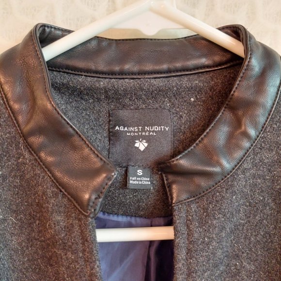 Dark Gray Wool-Blend Coat - Picture 11 of 14